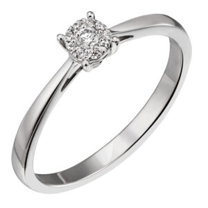 14 kt. hvidguldsring med brillanter, SUREL